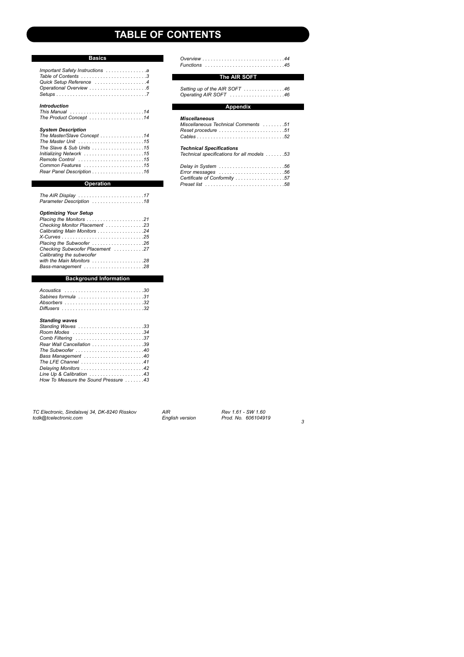 Dynaudio Air Series User Manual | Page 5 / 60