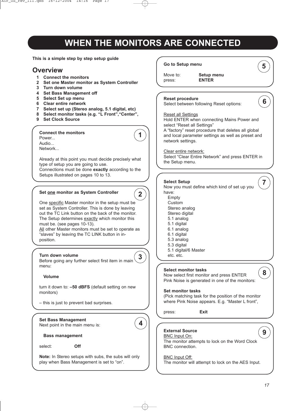When the monitors are connected, Overview | Dynaudio pmn User Manual | Page 19 / 60