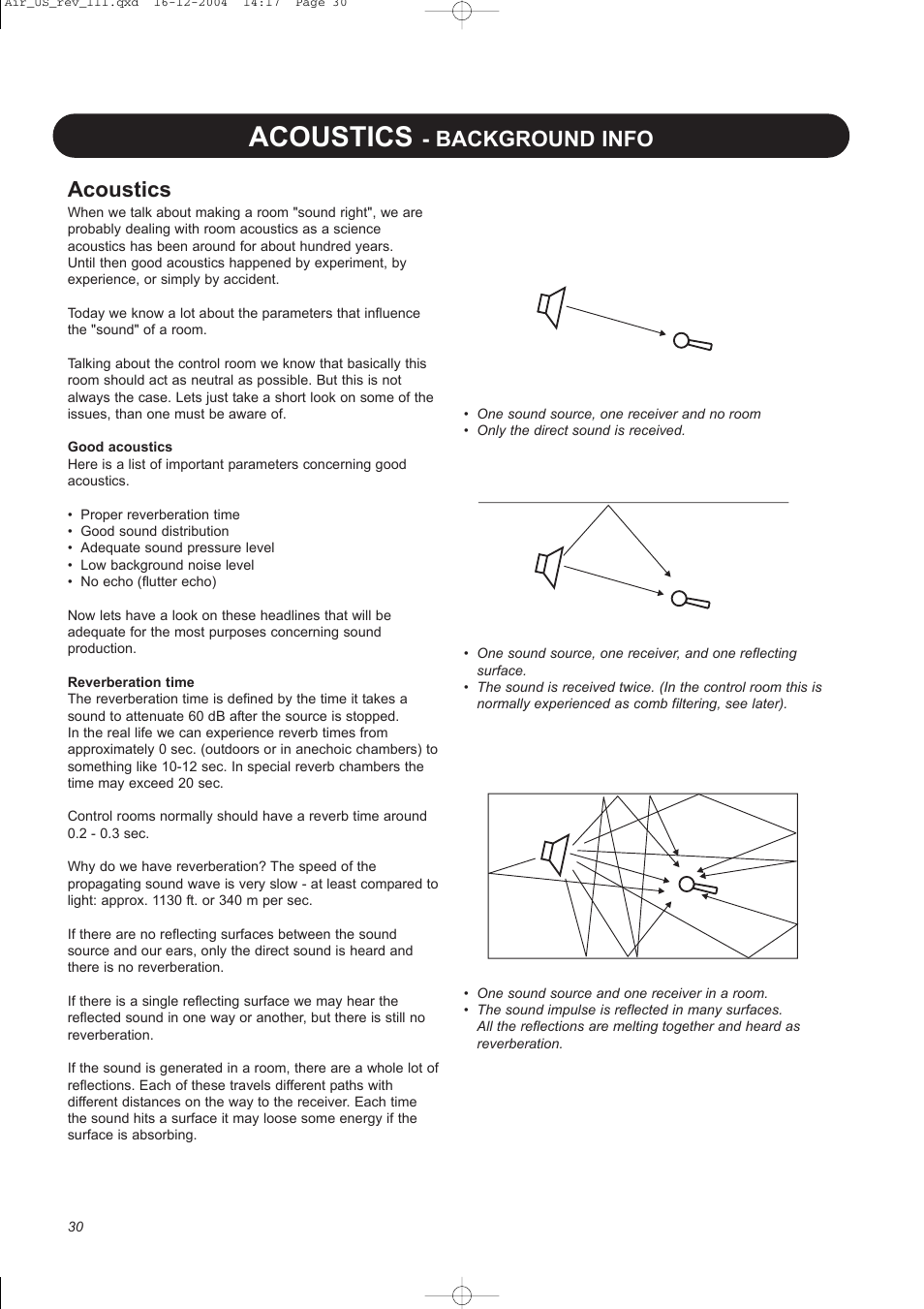 Acoustics, Background info acoustics | Dynaudio pmn User Manual | Page 32 / 60