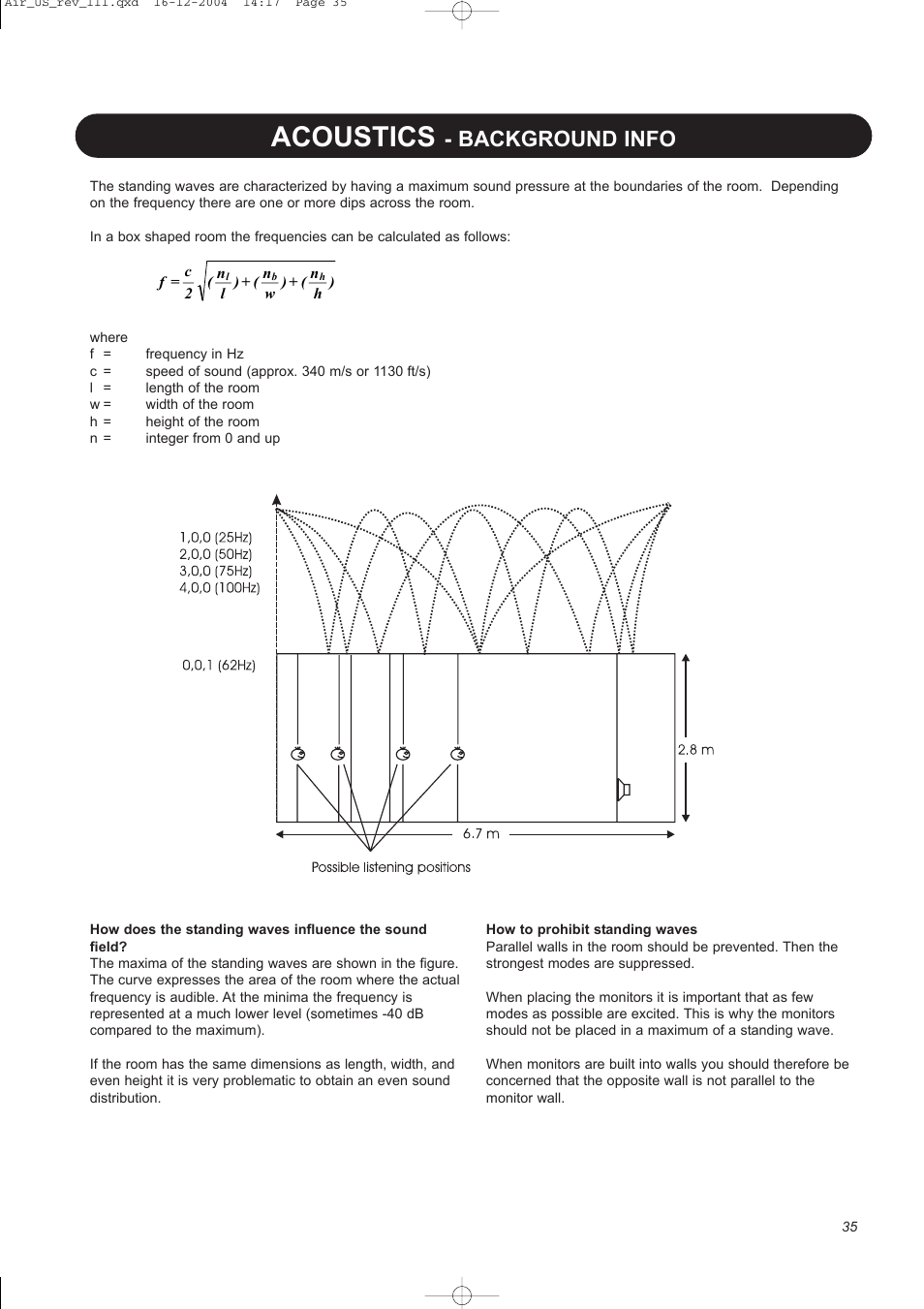 Acoustics, Background info | Dynaudio pmn User Manual | Page 37 / 60