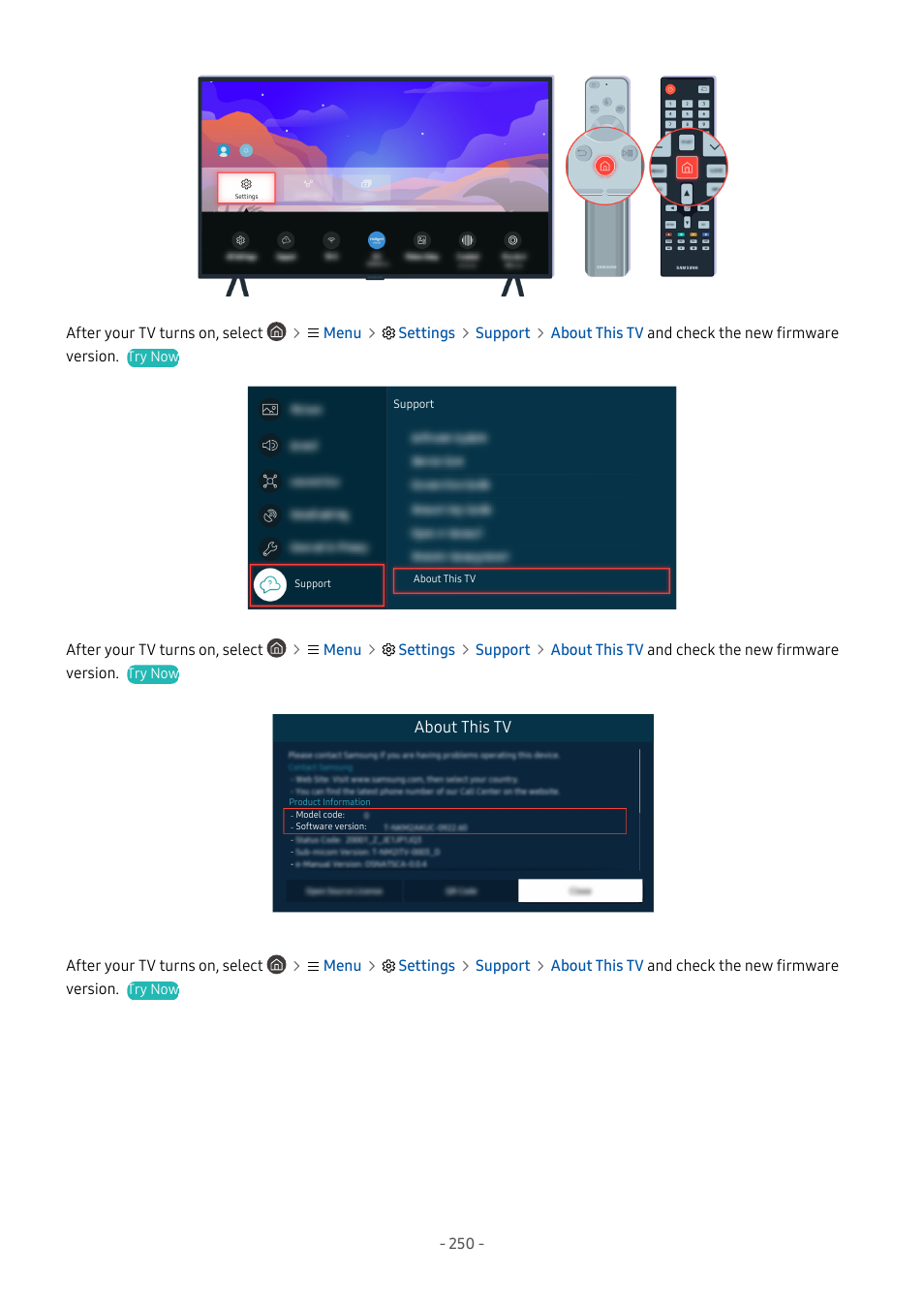 Samsung S95C 77" 4K HDR Quantum Dot OLED TV User Manual | Page 250 / 272