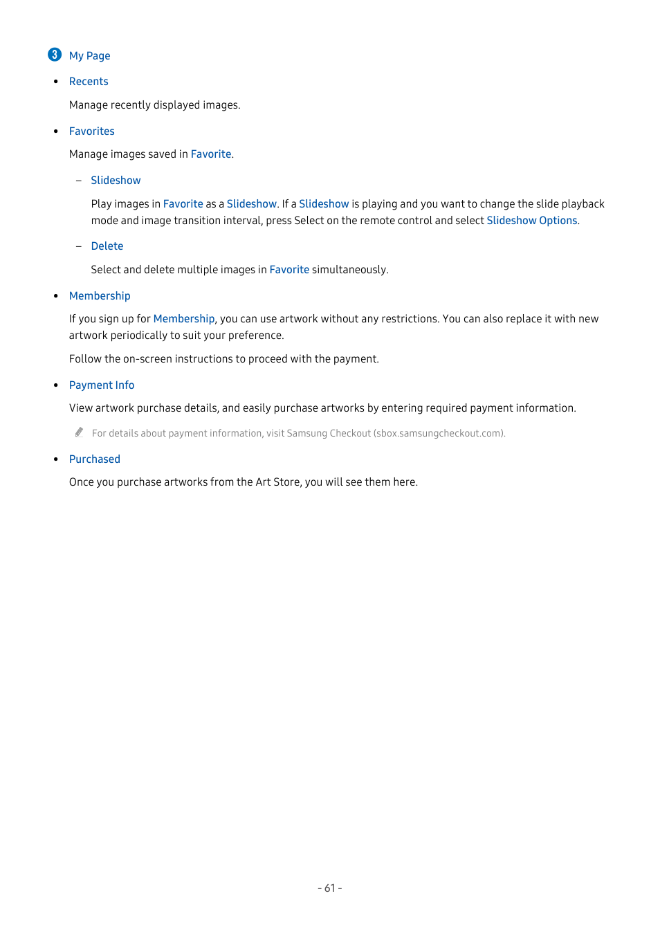 Samsung S95C 77" 4K HDR Quantum Dot OLED TV User Manual | Page 61 / 272