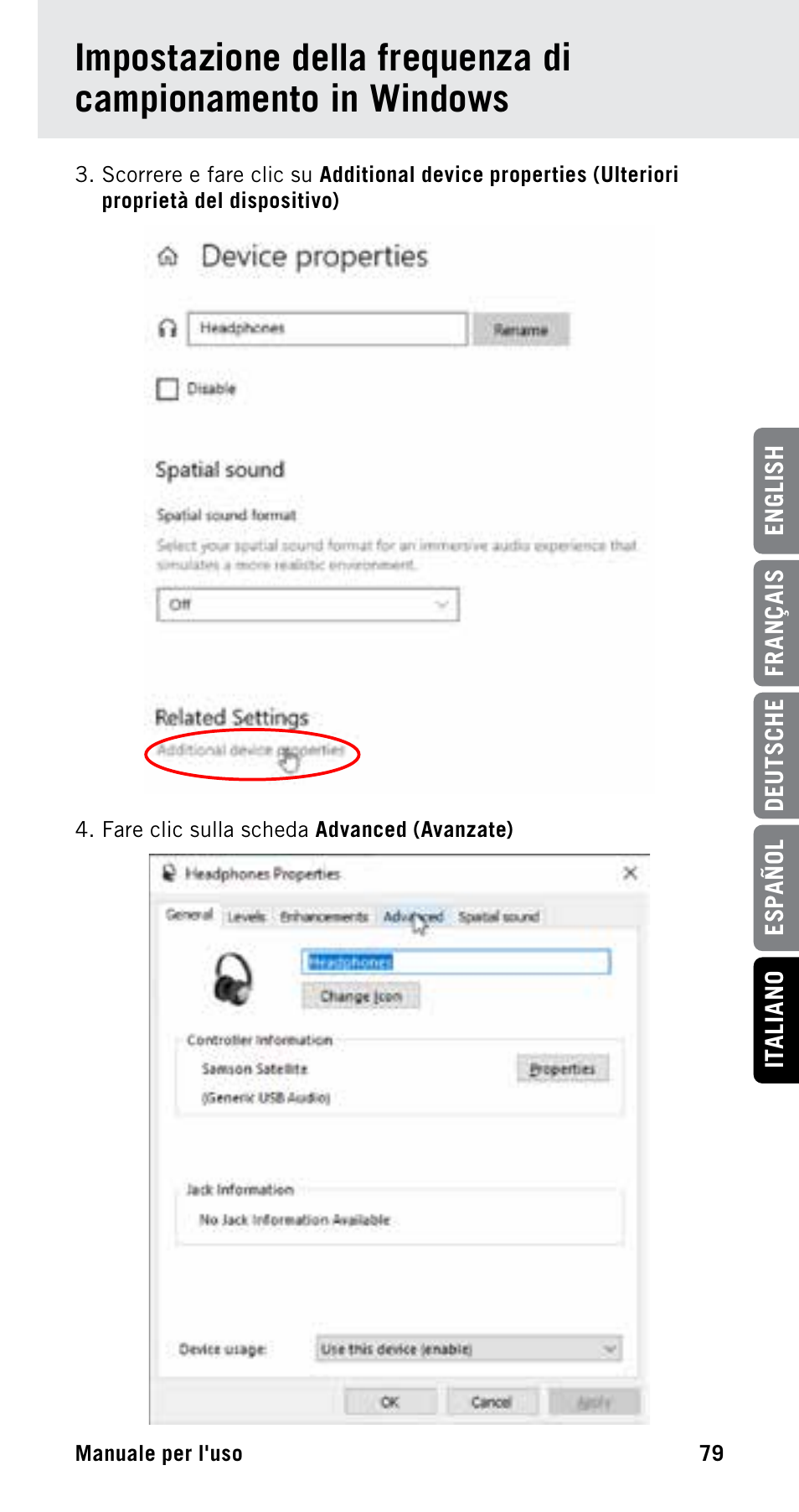 Samson Satellite USB/iOS Broadcast Microphone User Manual | Page 79 / 88