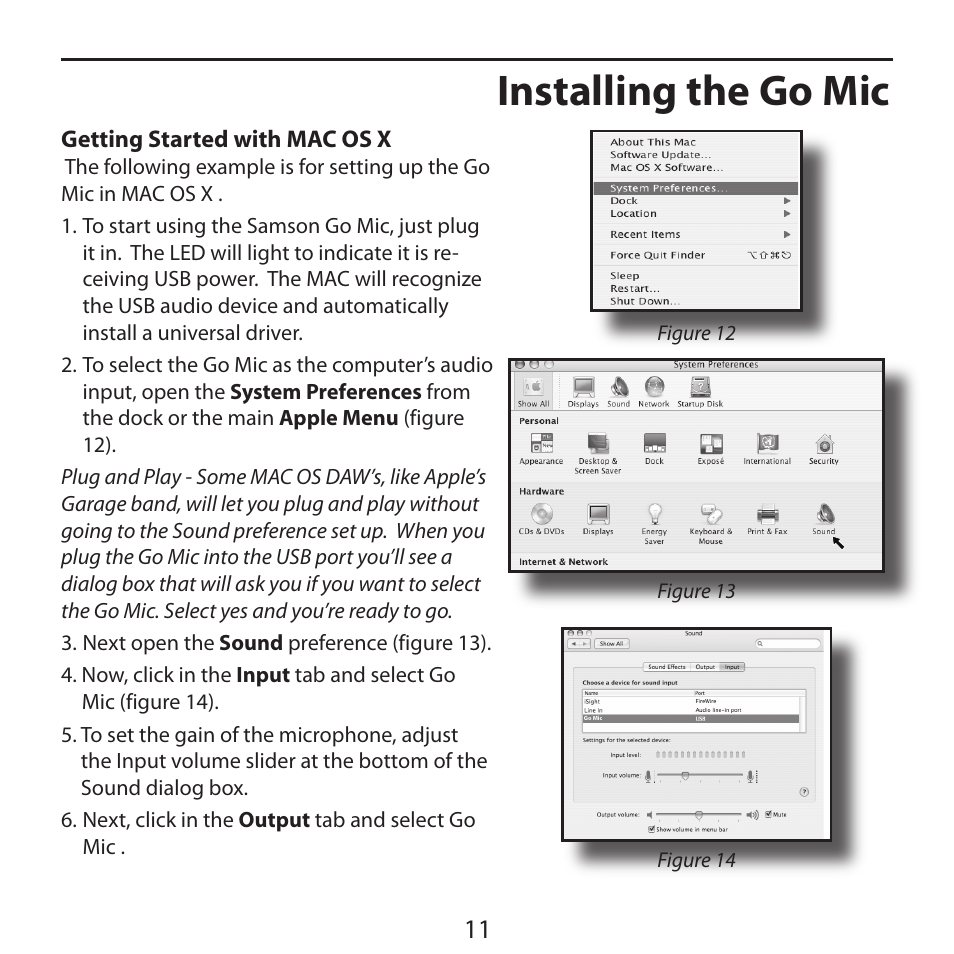 Installing the go mic | Samson Go Mic USB Microphone for Mac and Windows Computers (Silver) User Manual | Page 13 / 24