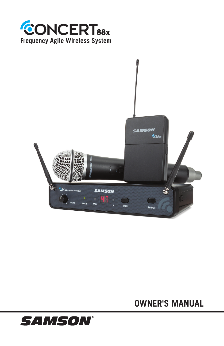 Samson Concert 88x Wireless Lavalier Microphone System with LM10 Miniature Lav (D: 542 to 566 MHz) User Manual | 84 pages