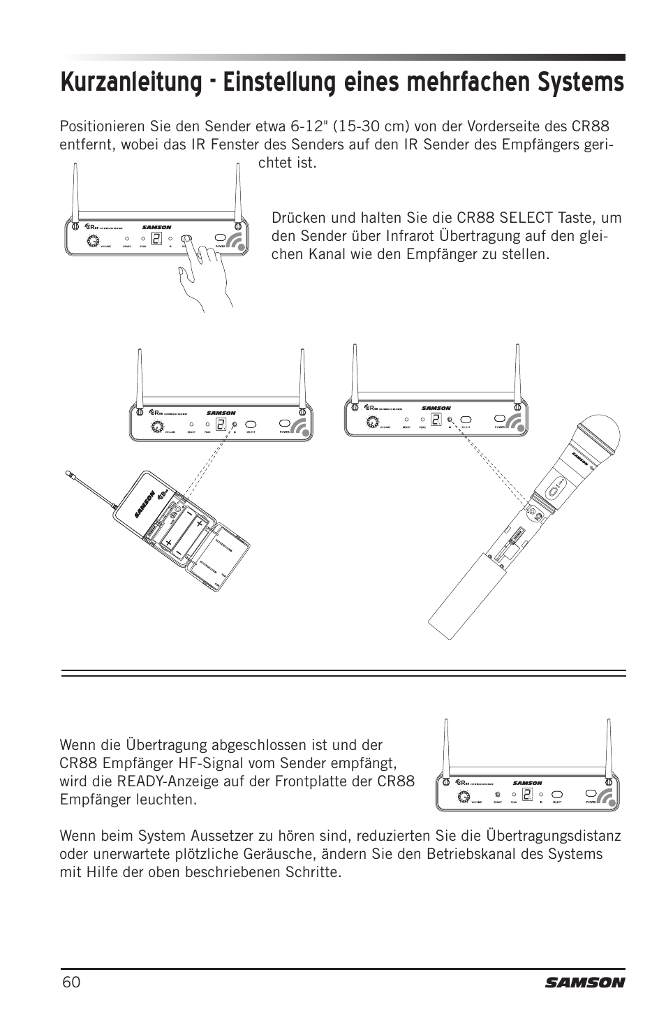 Samson Concert 88 Camera Combo UHF Camera Wireless System (D: 542 to 566 MHz) User Manual | Page 60 / 108