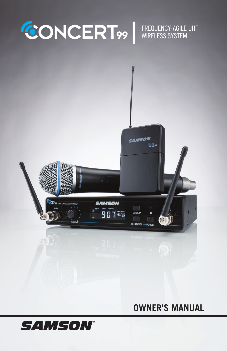 Samson Concert 99 Presentation Frequency-Agile UHF Wireless System (K: 470-494 MHz) User Manual | 84 pages