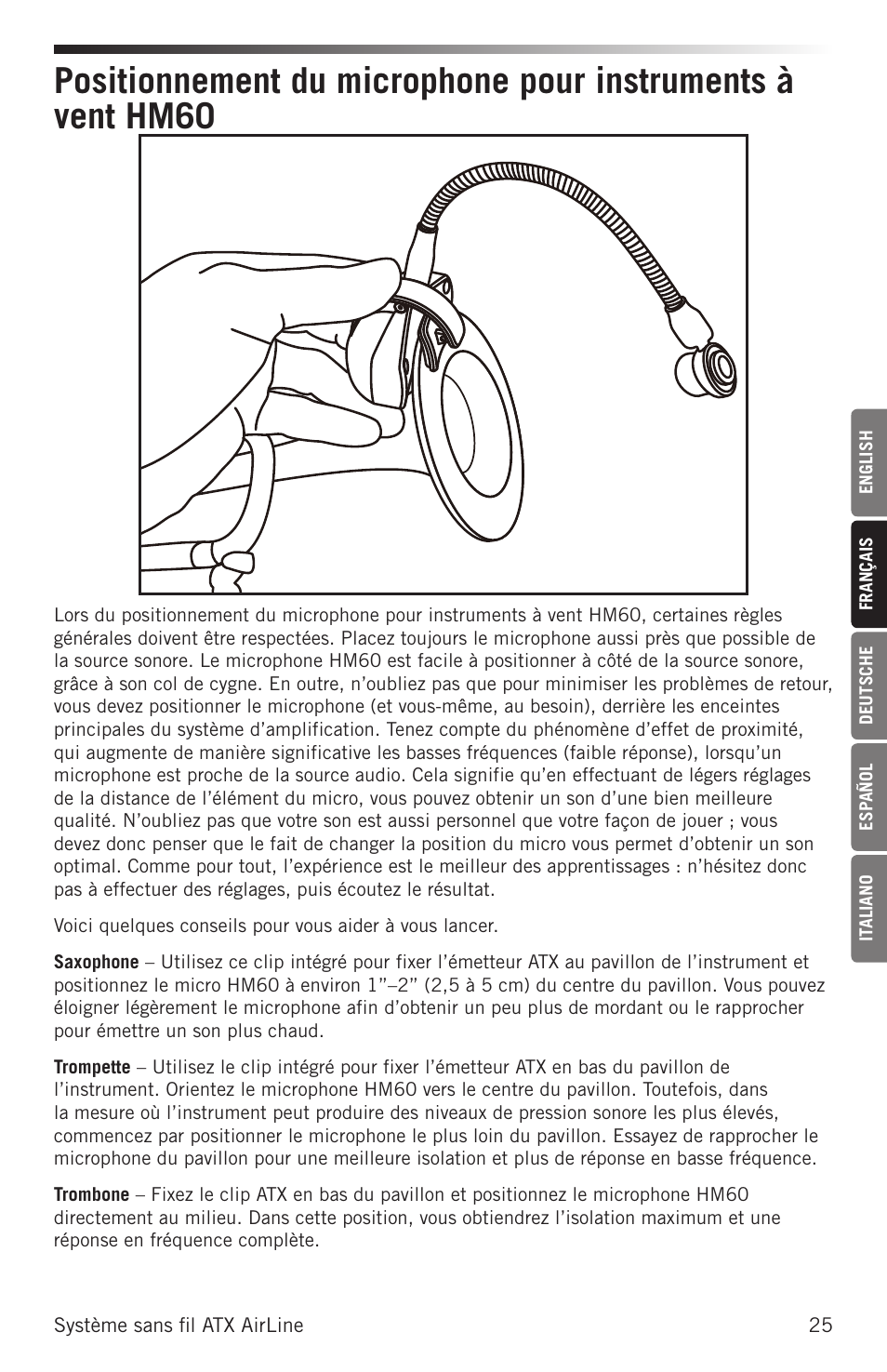 Samson AirLine AHX Wireless UHF Fitness Headset System (D: 542 to 566 MHz) User Manual | Page 25 / 80