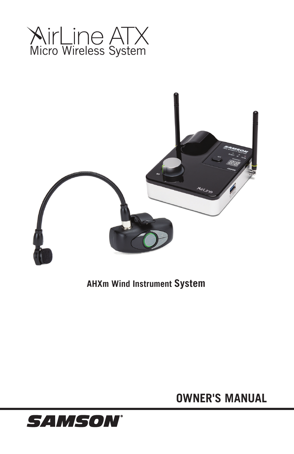 Samson AirLine AWXm Micro UHF Wind Instrument Wireless System (K: 470 to 494 MHz) User Manual | 16 pages