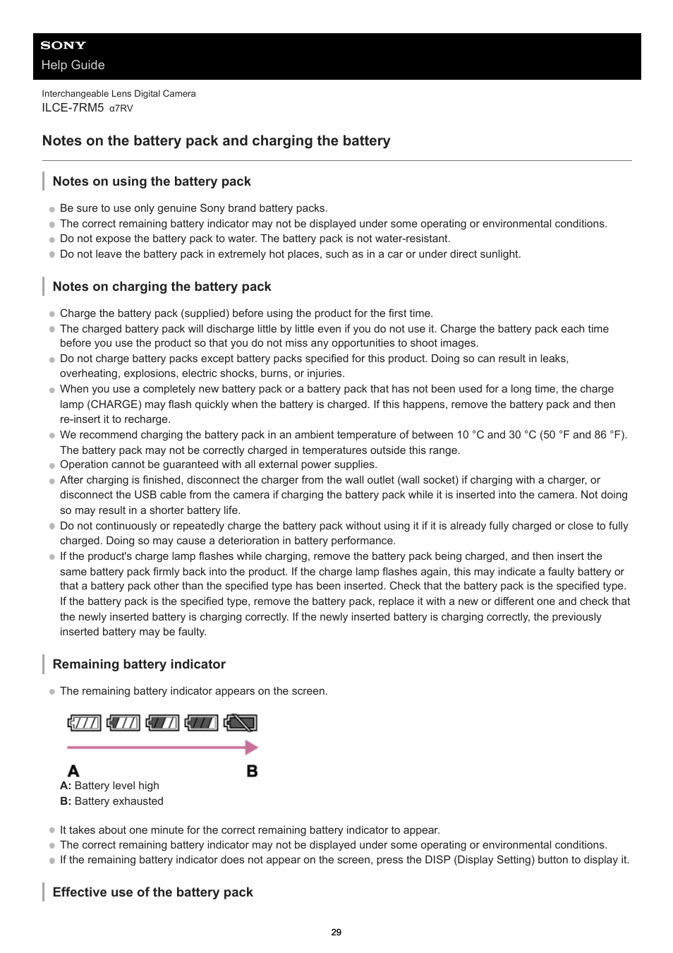 Notes on the battery pack and charging the battery | Sony PCM-A10 High-Resolution Audio Recorder User Manual | Page 29 / 535