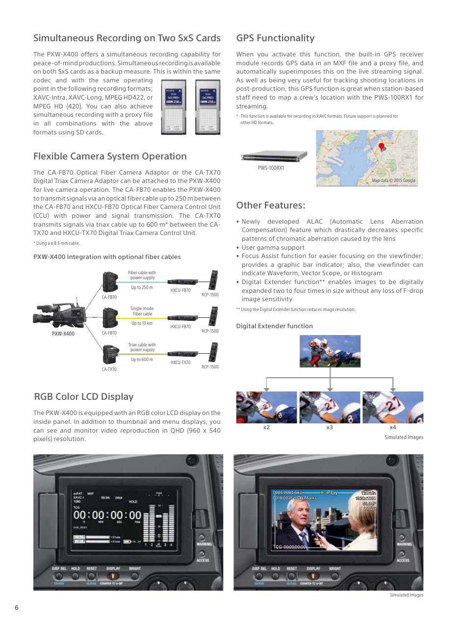 Gps functionality other features | Sony UWP-D26 Camera-Mount Wireless Combo Microphone System (UC14: 470 to 542 MHz) User Manual | Page 6 / 8