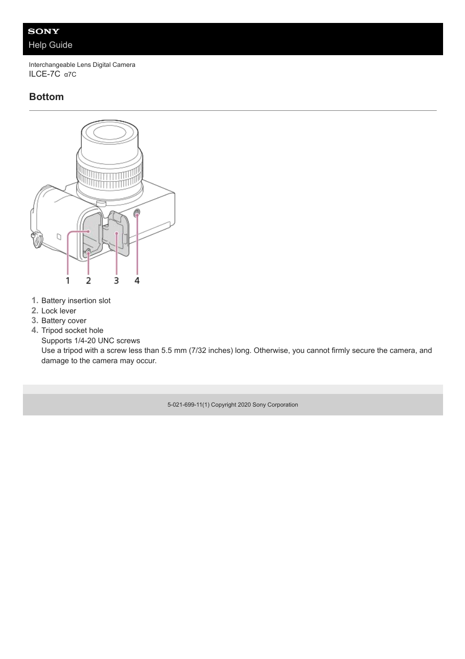 Bottom | Sony UWP-D27 2-Person Camera-Mount Wireless Omni Lavalier Microphone System (UC90: 941 to 960 MHz) User Manual | Page 31 / 661