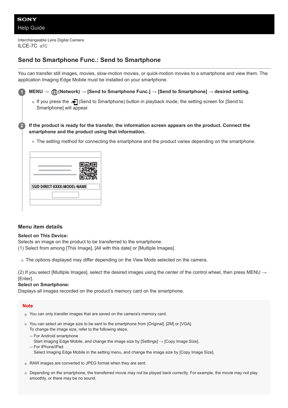 Send to smartphone func.: send to smartphone | Sony UWP-D27 2-Person Camera-Mount Wireless Omni Lavalier Microphone System (UC90: 941 to 960 MHz) User Manual | Page 354 / 661