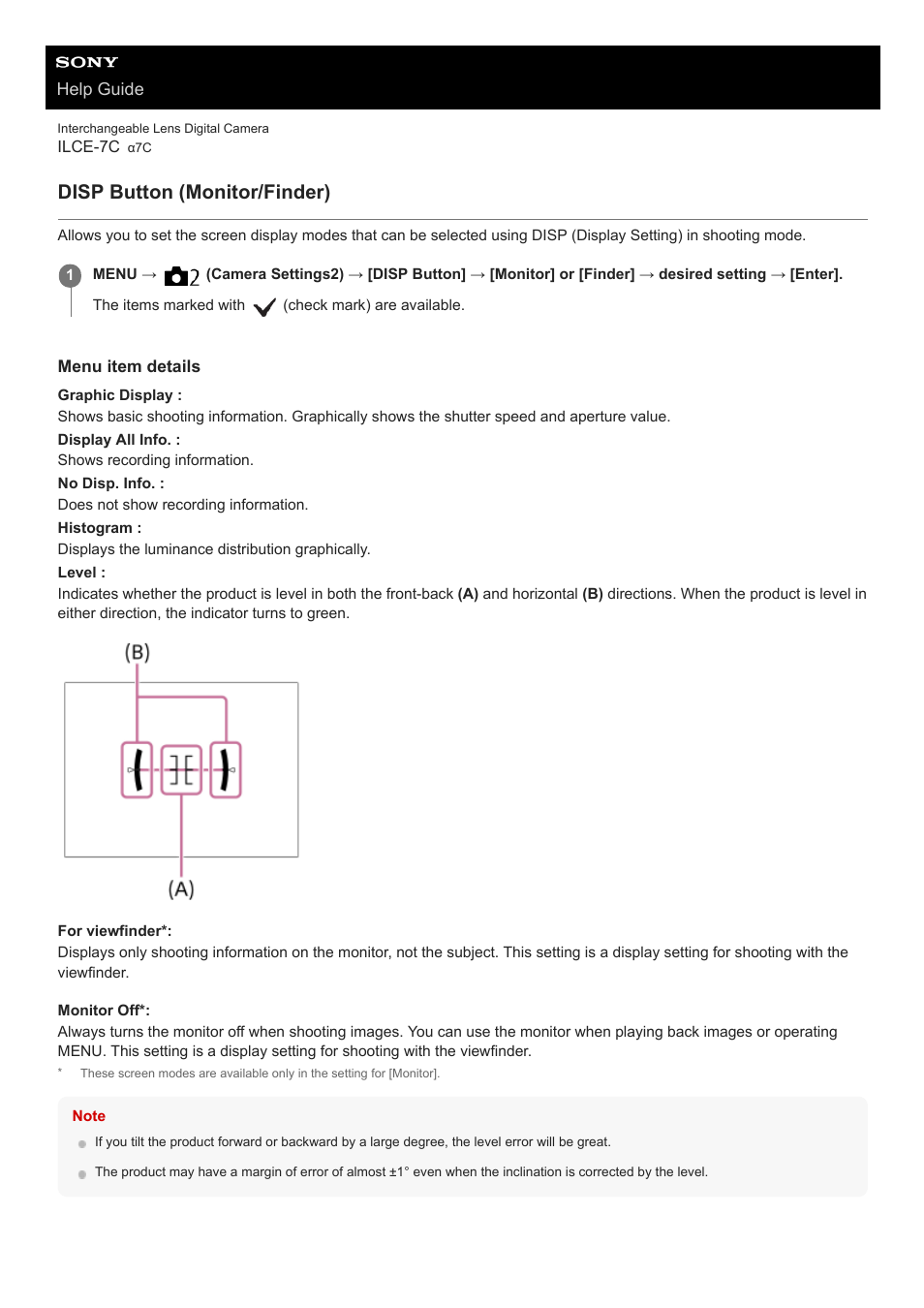 Disp button (monitor/finder) | Sony UWP-D27 2-Person Camera-Mount Wireless Omni Lavalier Microphone System (UC90: 941 to 960 MHz) User Manual | Page 509 / 661