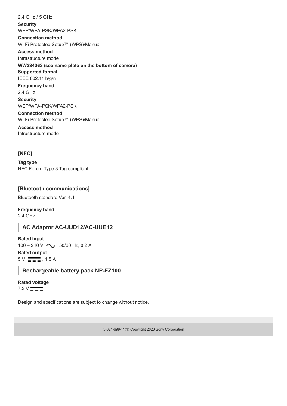 Sony UWP-D27 2-Person Camera-Mount Wireless Omni Lavalier Microphone System (UC90: 941 to 960 MHz) User Manual | Page 644 / 661