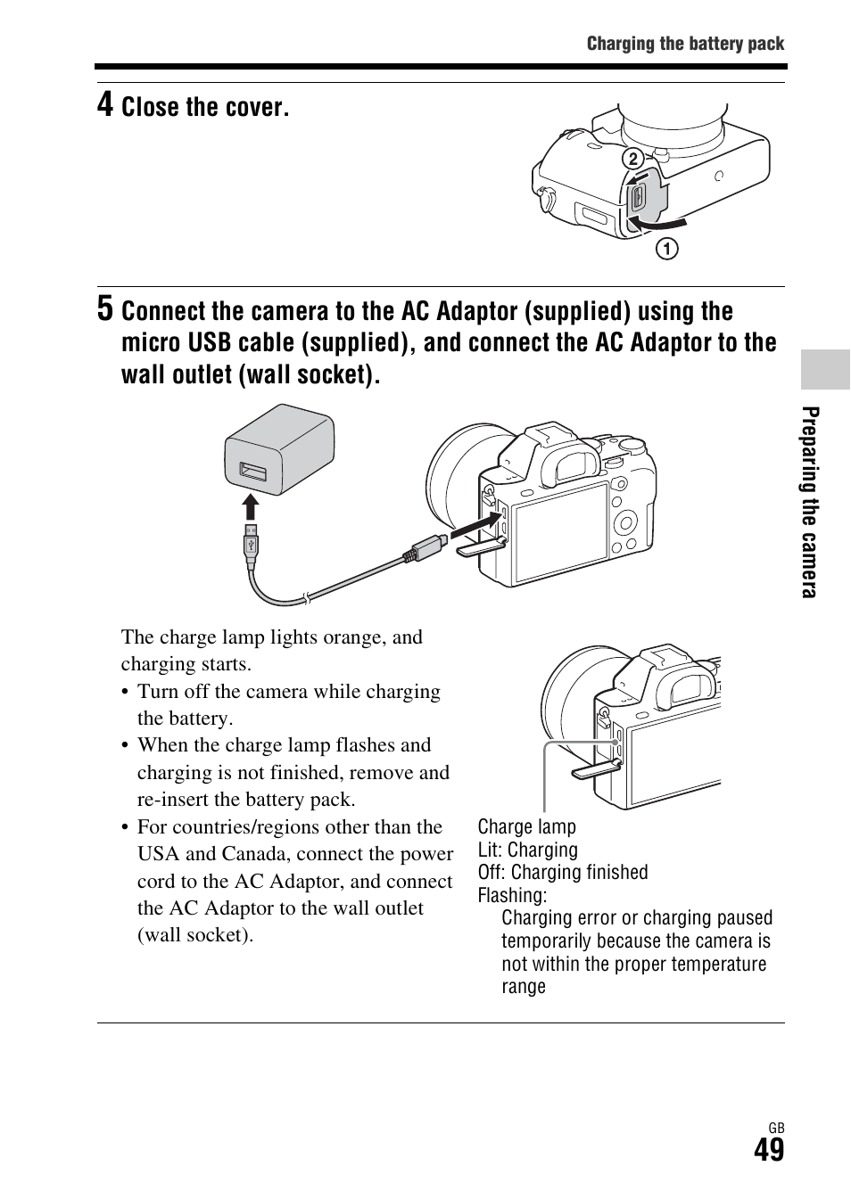 Sony Battery Charger/AC Adapter for BP-U Batteries User Manual | Page 49 / 100