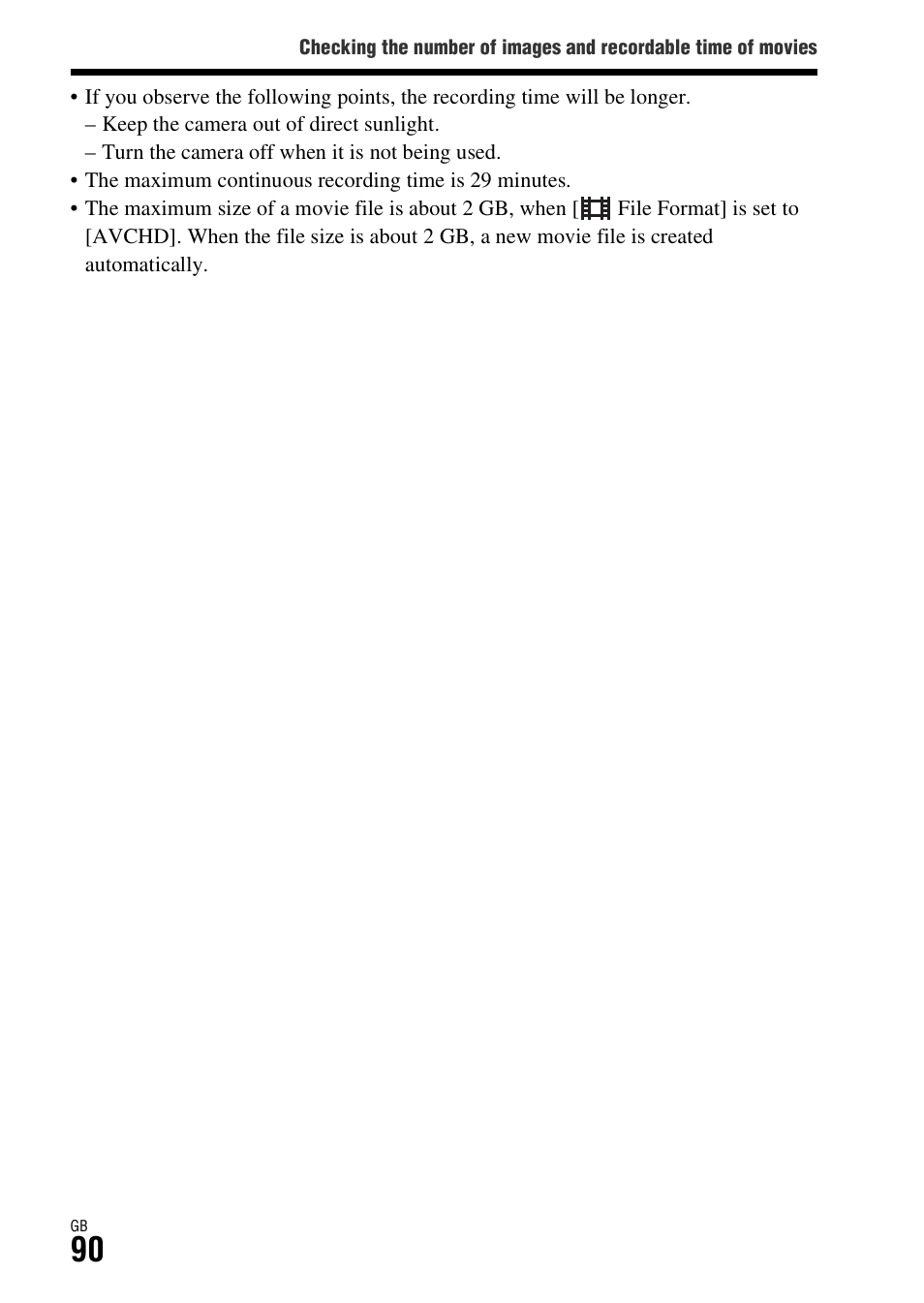 Sony Battery Charger/AC Adapter for BP-U Batteries User Manual | Page 90 / 100