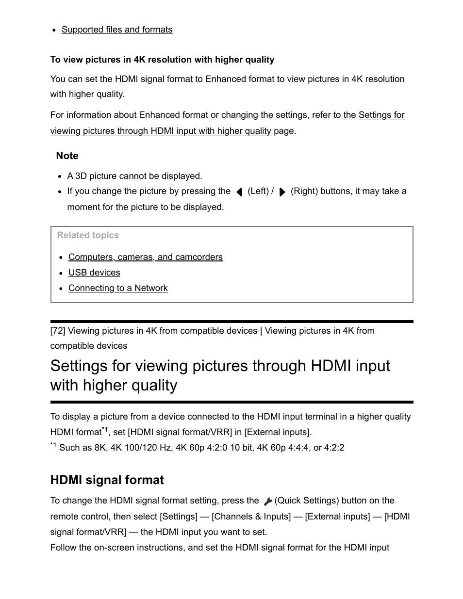 Hdmi signal format | Sony NPA-MQZ1K Multi Battery Adapter Kit User Manual | Page 92 / 147