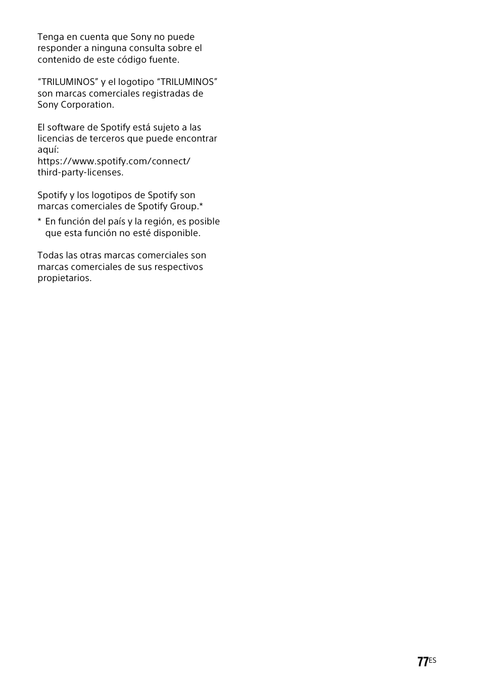 Sony UBP-X700M HDR 4K UHD Network Blu-ray Disc Player User Manual | Page 225 / 226