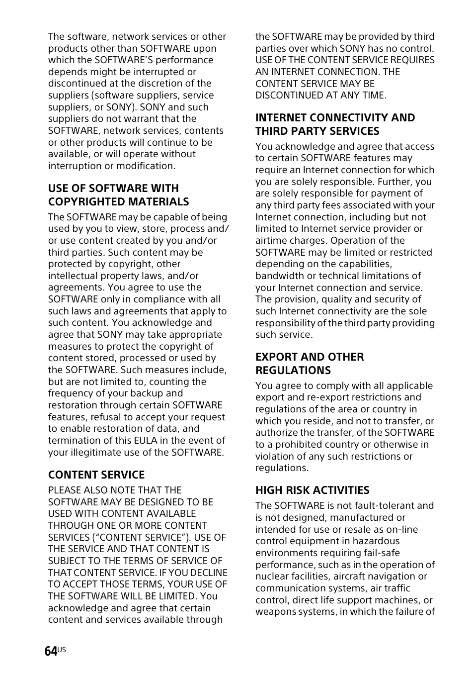 Sony UBP-X700M HDR 4K UHD Network Blu-ray Disc Player User Manual | Page 64 / 226