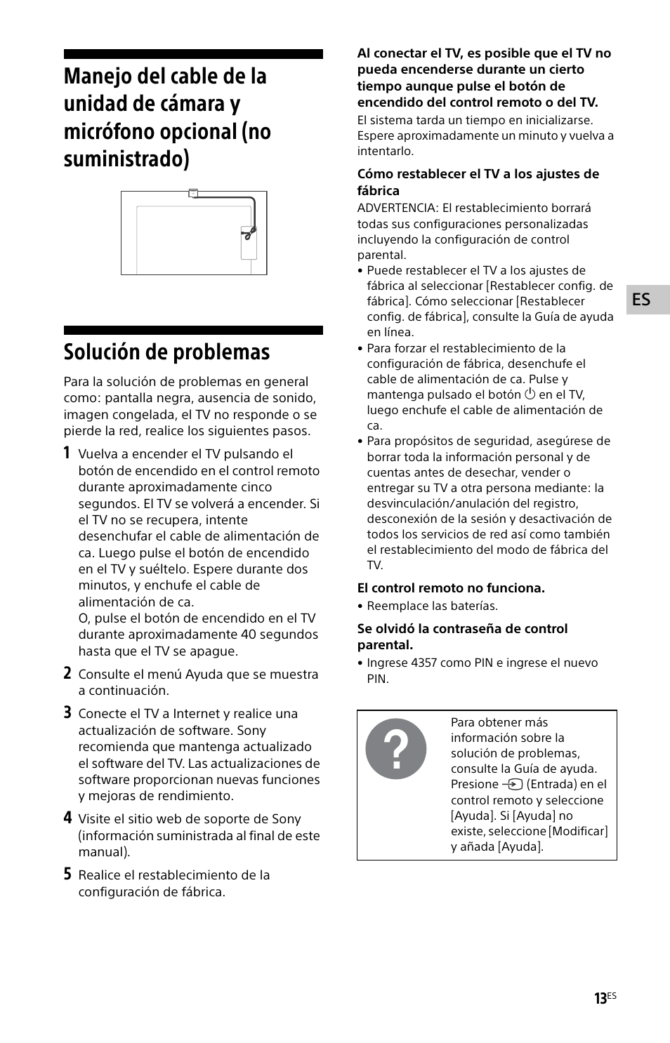 Solución de problemas | Sony BDP-S6700 4K-Upscaling Blu-ray Disc Player with Wi-Fi User Manual | Page 37 / 44