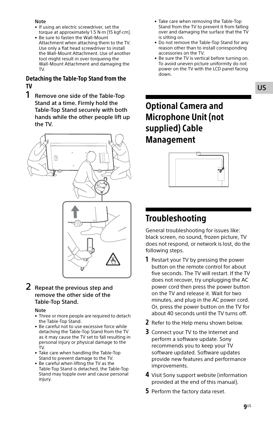 Troubleshooting | Sony BDP-S6700 4K-Upscaling Blu-ray Disc Player with Wi-Fi User Manual | Page 9 / 44