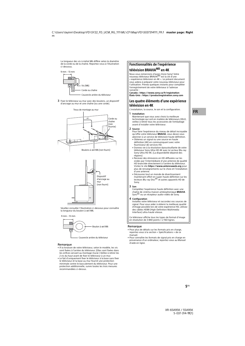 Fonctionnalités de l’expérience télévision bravia, En 4k | Sony Xperia PRO 5G Smartphone User Manual | Page 19 / 48