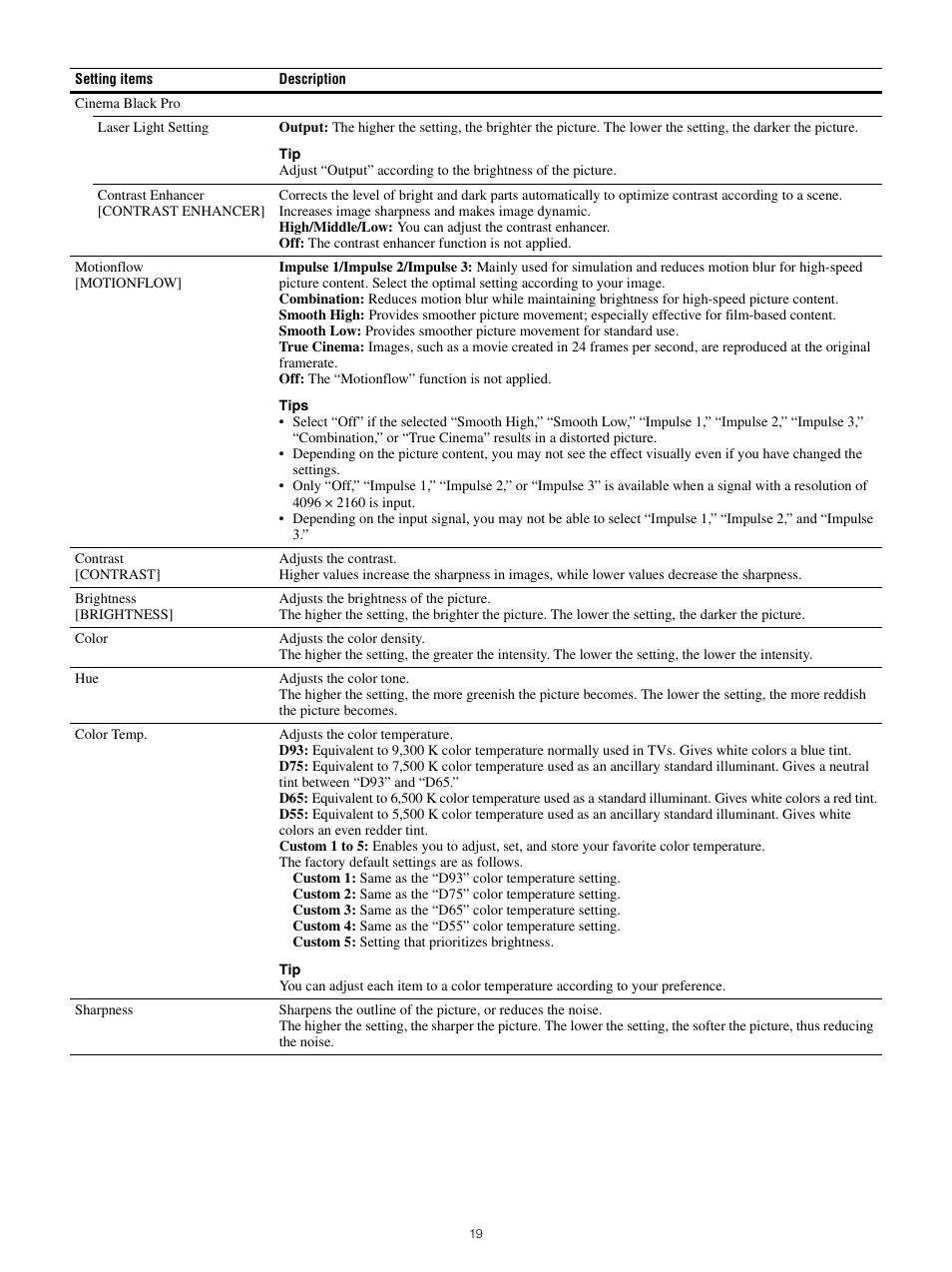 Sony All-in-One PXW-Z280 Camera Transport Kit with Accessories User Manual | Page 19 / 49