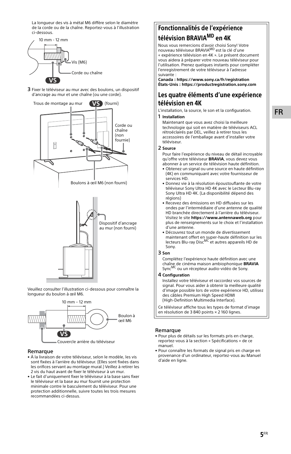 Fonctionnalités de l’expérience télévision bravia, En 4k | Sony BZ30L Series 65" UHD 4K HDR Commercial Monitor User Manual | Page 17 / 40