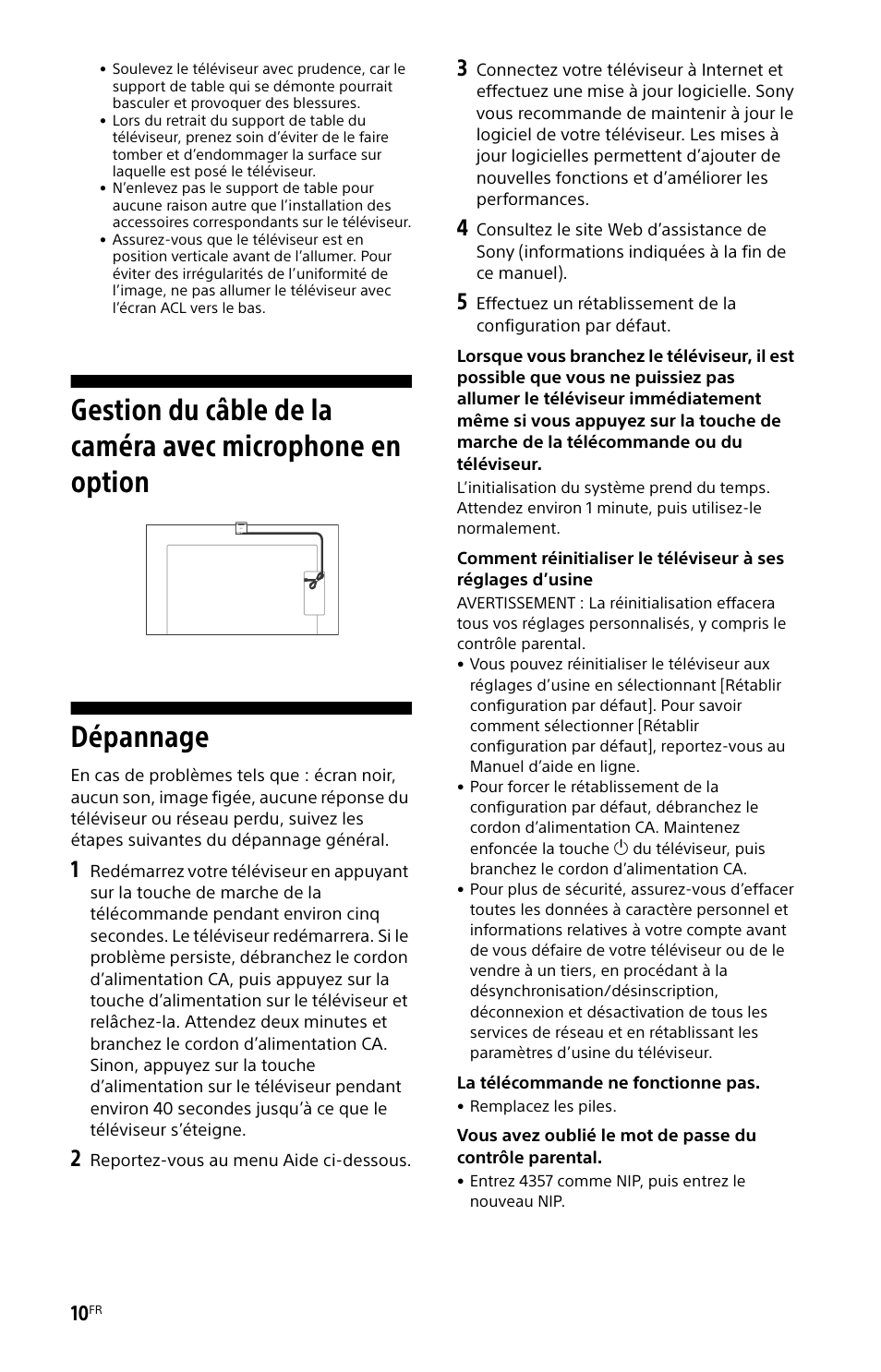 Dépannage | Sony BZ30L Series 65" UHD 4K HDR Commercial Monitor User Manual | Page 22 / 40
