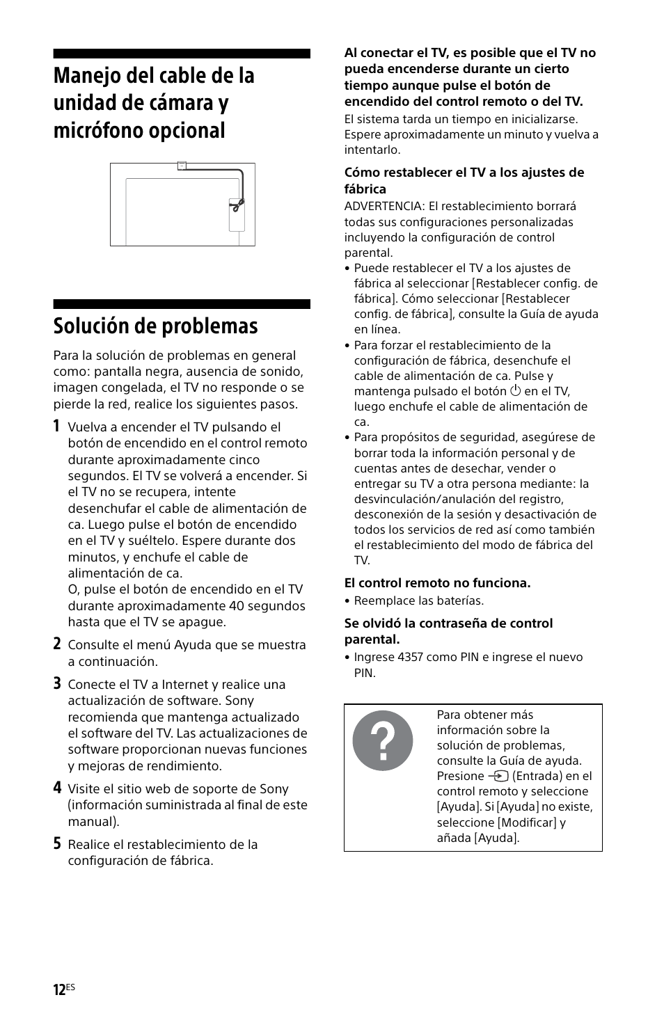 Solución de problemas | Sony BZ30L Series 65" UHD 4K HDR Commercial Monitor User Manual | Page 36 / 40