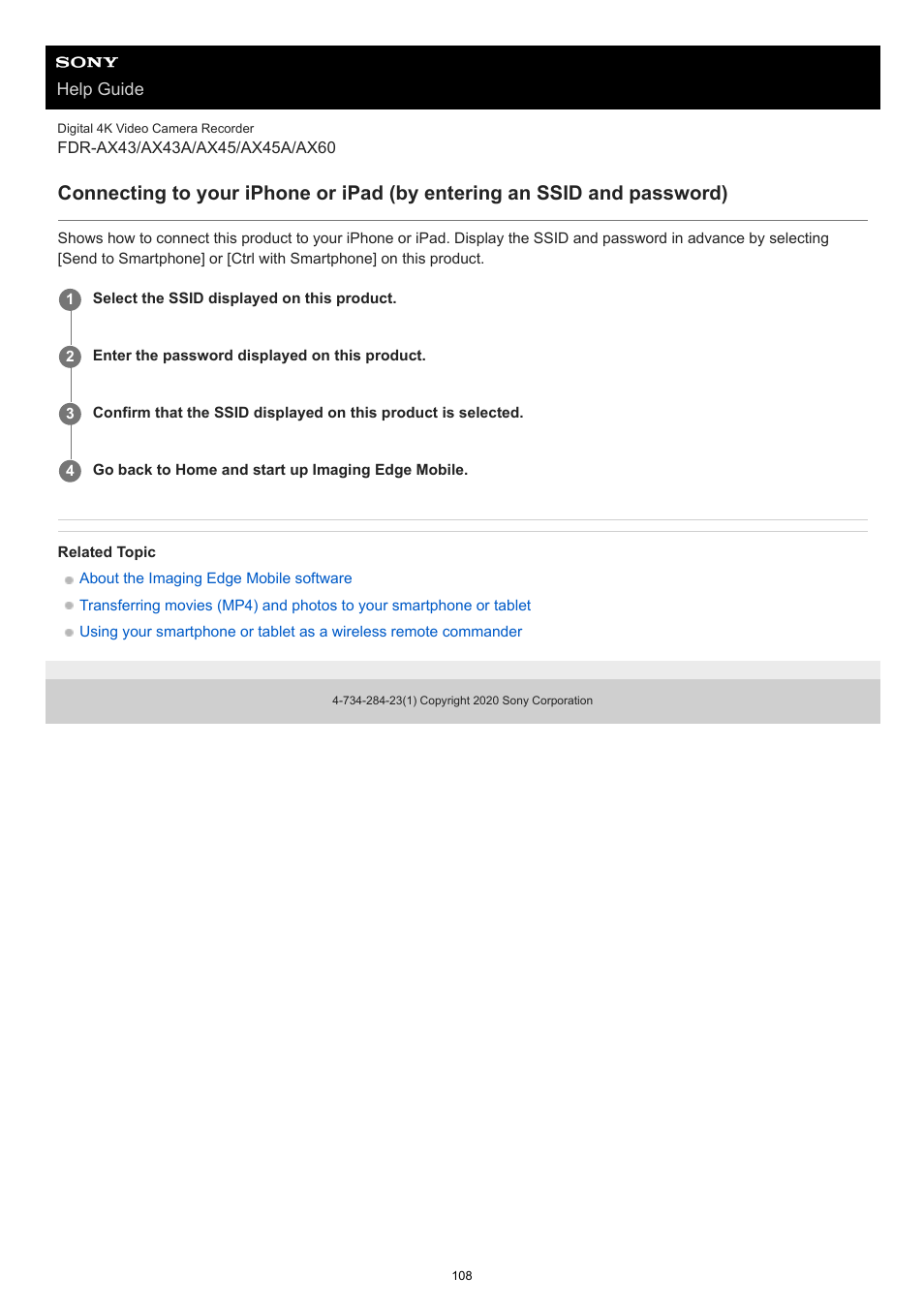 Sony BRAVIA BZ40J 100" Class 4K UHD HDR Commercial Monitor User Manual | Page 108 / 353
