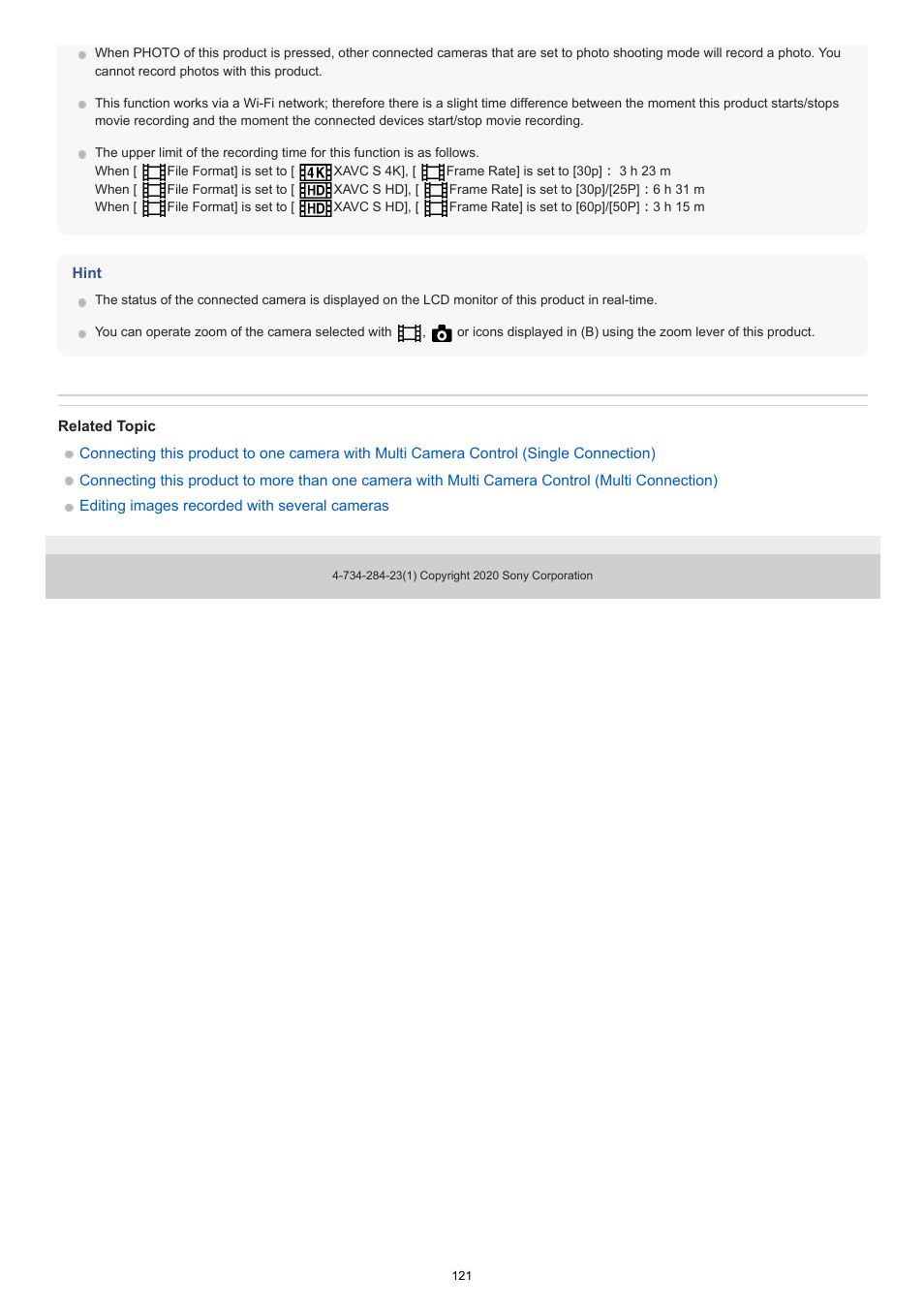 Sony BRAVIA BZ40J 100" Class 4K UHD HDR Commercial Monitor User Manual | Page 121 / 353