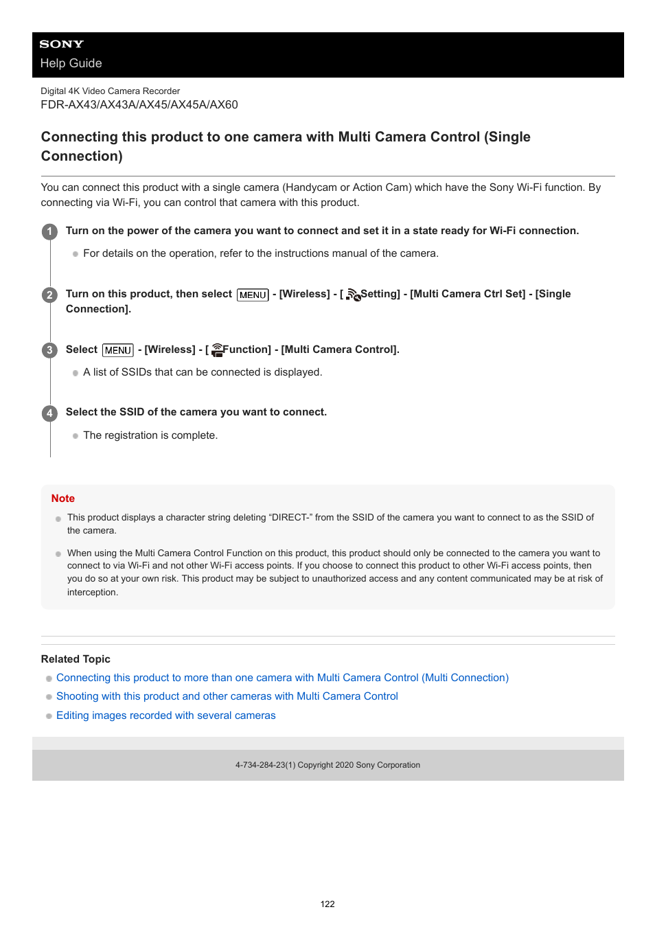 For details on the connection method, see, Single connection) | Sony BRAVIA BZ40J 100" Class 4K UHD HDR Commercial Monitor User Manual | Page 122 / 353