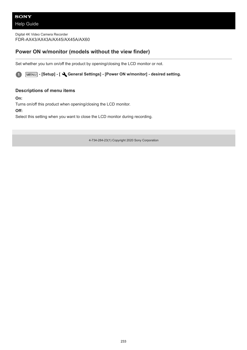Sony BRAVIA BZ40J 100" Class 4K UHD HDR Commercial Monitor User Manual | Page 233 / 353