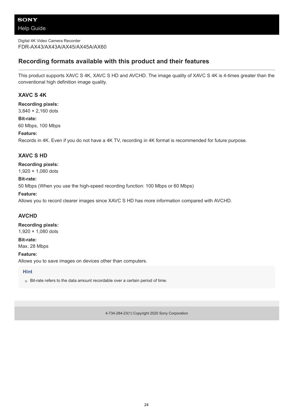 Sony BRAVIA BZ40J 100" Class 4K UHD HDR Commercial Monitor User Manual | Page 24 / 353