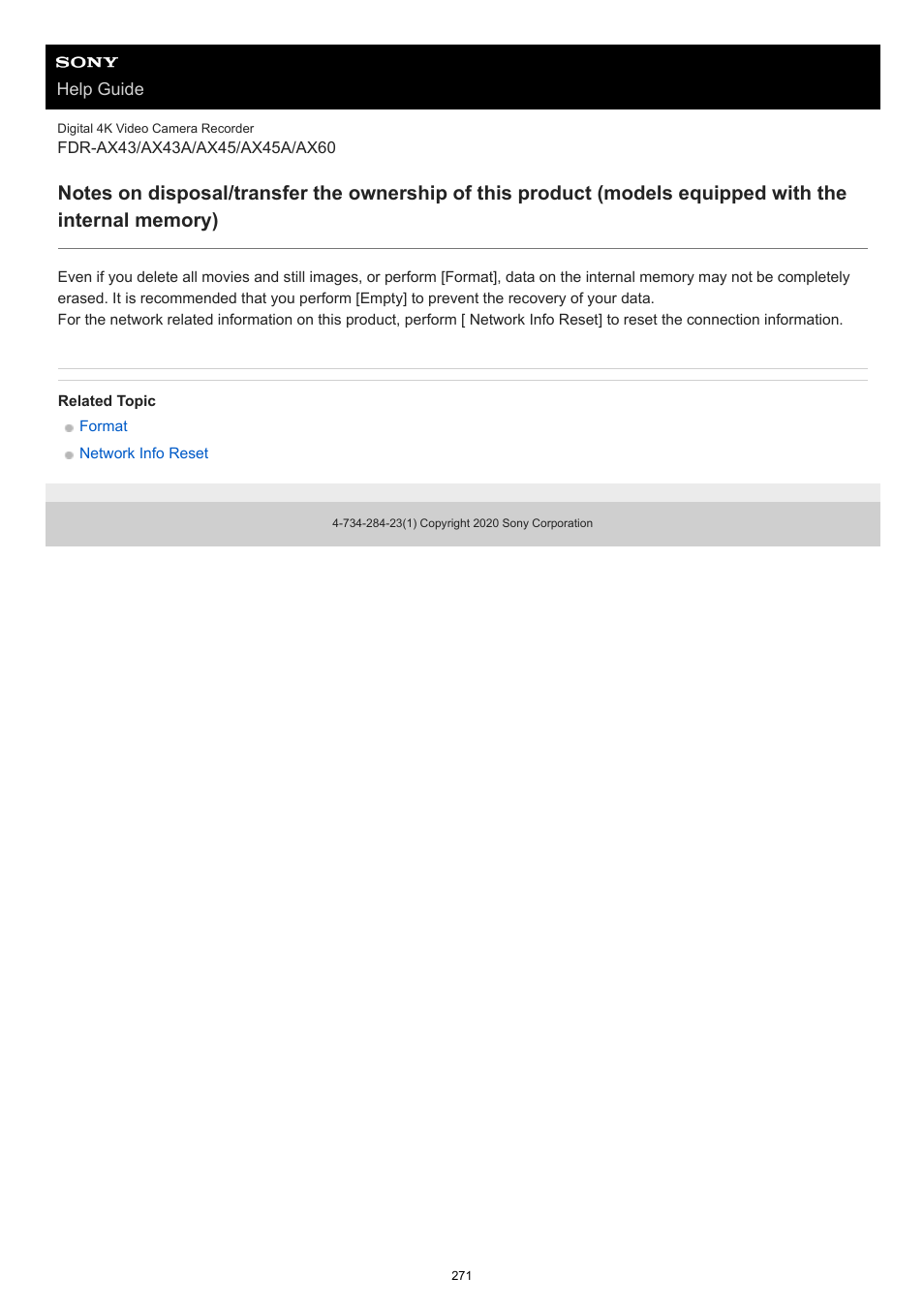 Sony BRAVIA BZ40J 100" Class 4K UHD HDR Commercial Monitor User Manual | Page 271 / 353