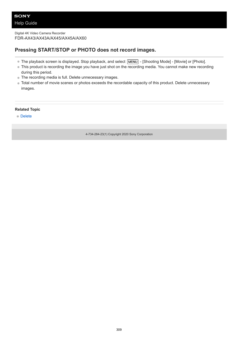 Sony BRAVIA BZ40J 100" Class 4K UHD HDR Commercial Monitor User Manual | Page 309 / 353