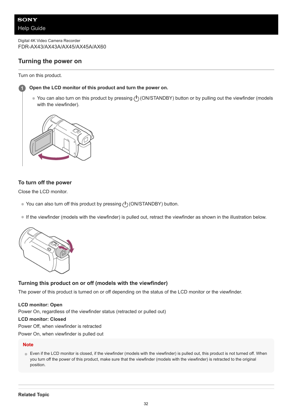Turning the power on | Sony BRAVIA BZ40J 100" Class 4K UHD HDR Commercial Monitor User Manual | Page 32 / 353