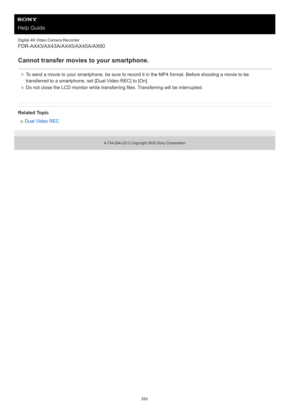 Cannot transfer movies to your smartphone | Sony BRAVIA BZ40J 100" Class 4K UHD HDR Commercial Monitor User Manual | Page 333 / 353