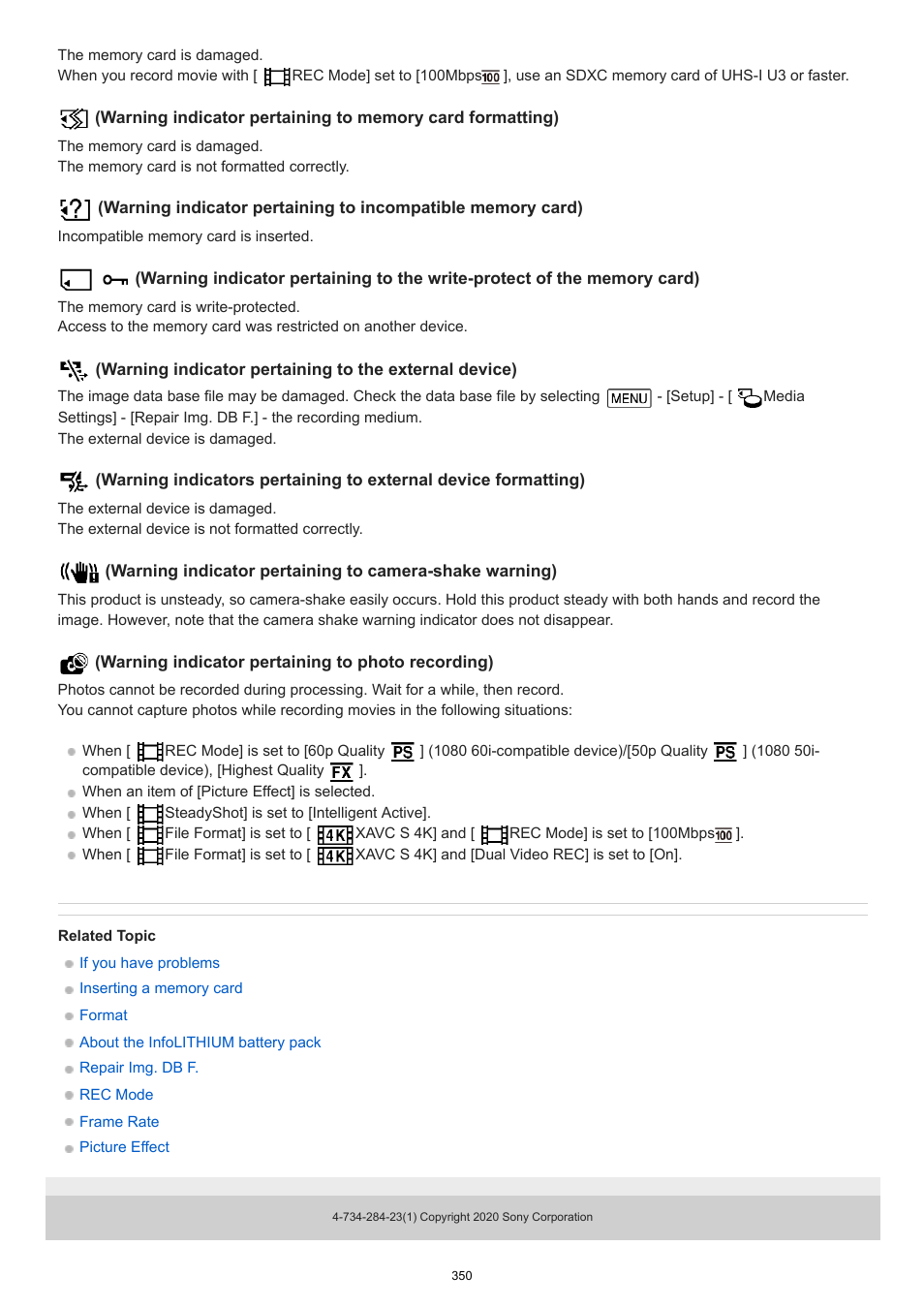 Sony BRAVIA BZ40J 100" Class 4K UHD HDR Commercial Monitor User Manual | Page 350 / 353