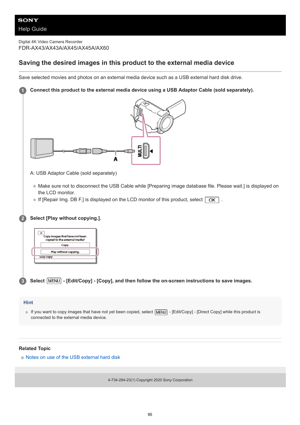Sony BRAVIA BZ40J 100" Class 4K UHD HDR Commercial Monitor User Manual | Page 95 / 353