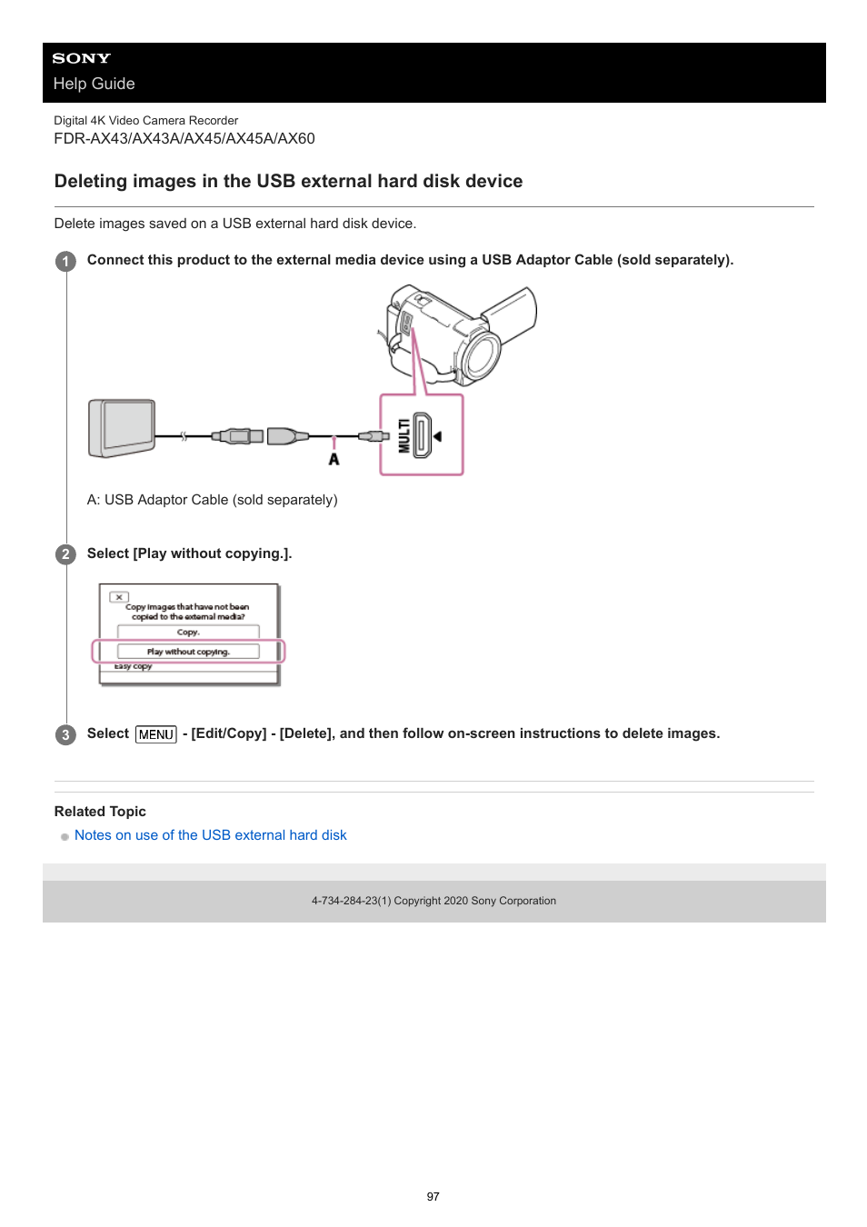 Sony BRAVIA BZ40J 100" Class 4K UHD HDR Commercial Monitor User Manual | Page 97 / 353