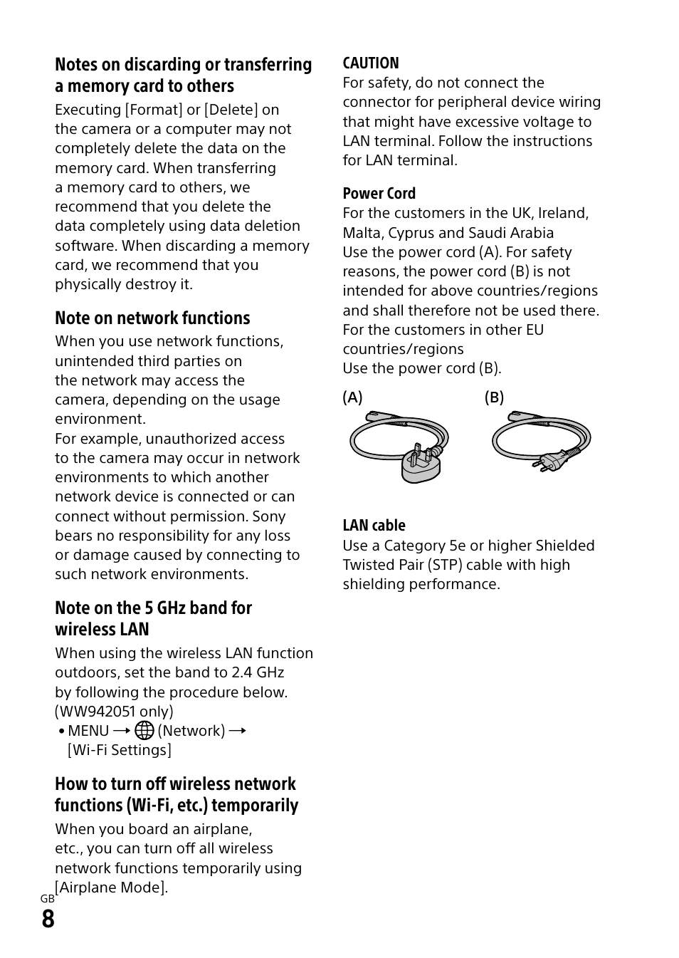 Sony a7R IIIA Mirrorless Camera User Manual | Page 8 / 104