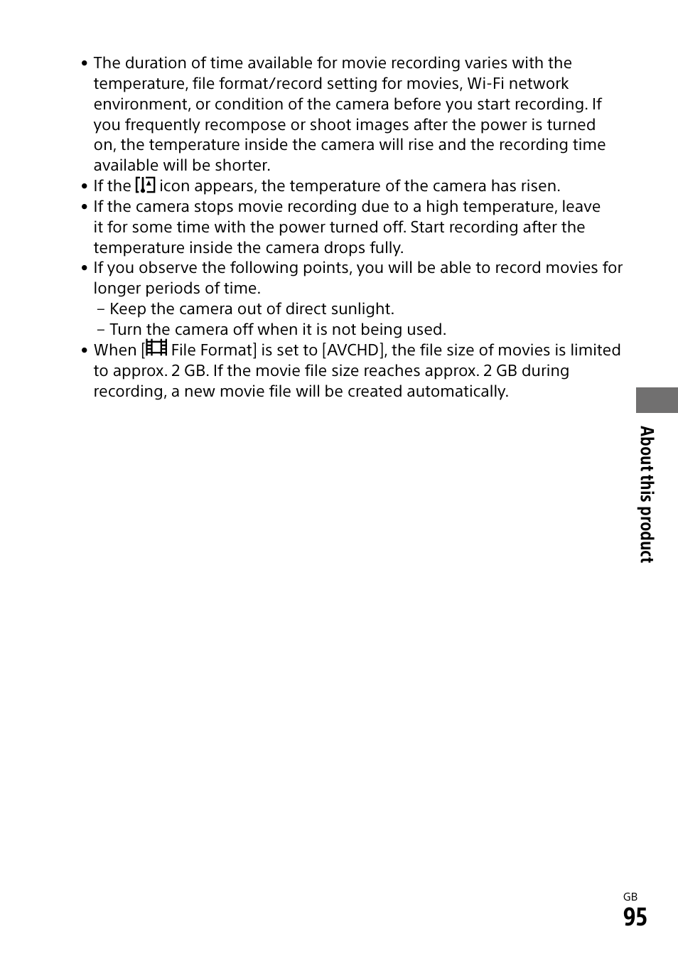 Sony a7R IIIA Mirrorless Camera User Manual | Page 95 / 104