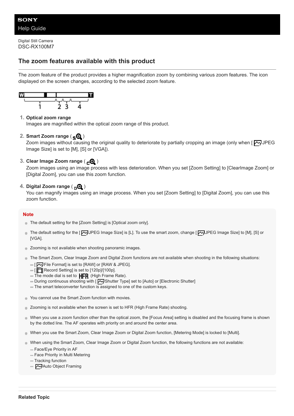 The zoom features available with this product, Help guide | Sony VENICE 4K Live Bundle with MultiDyne SilverBack Fiber-Optic Adapter User Manual | Page 176 / 634