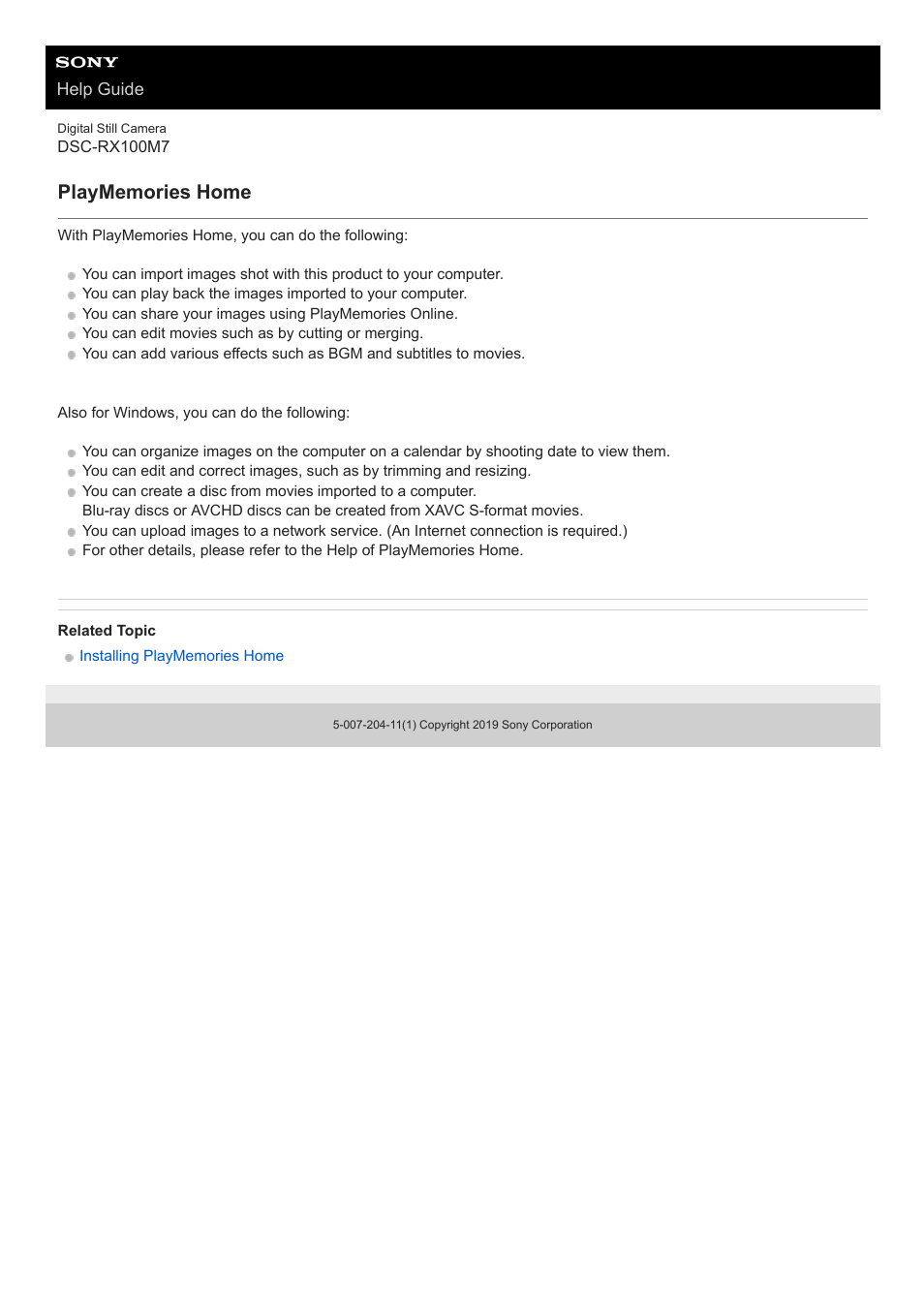 Playmemories home | Sony VENICE 4K Live Bundle with MultiDyne SilverBack Fiber-Optic Adapter User Manual | Page 368 / 634