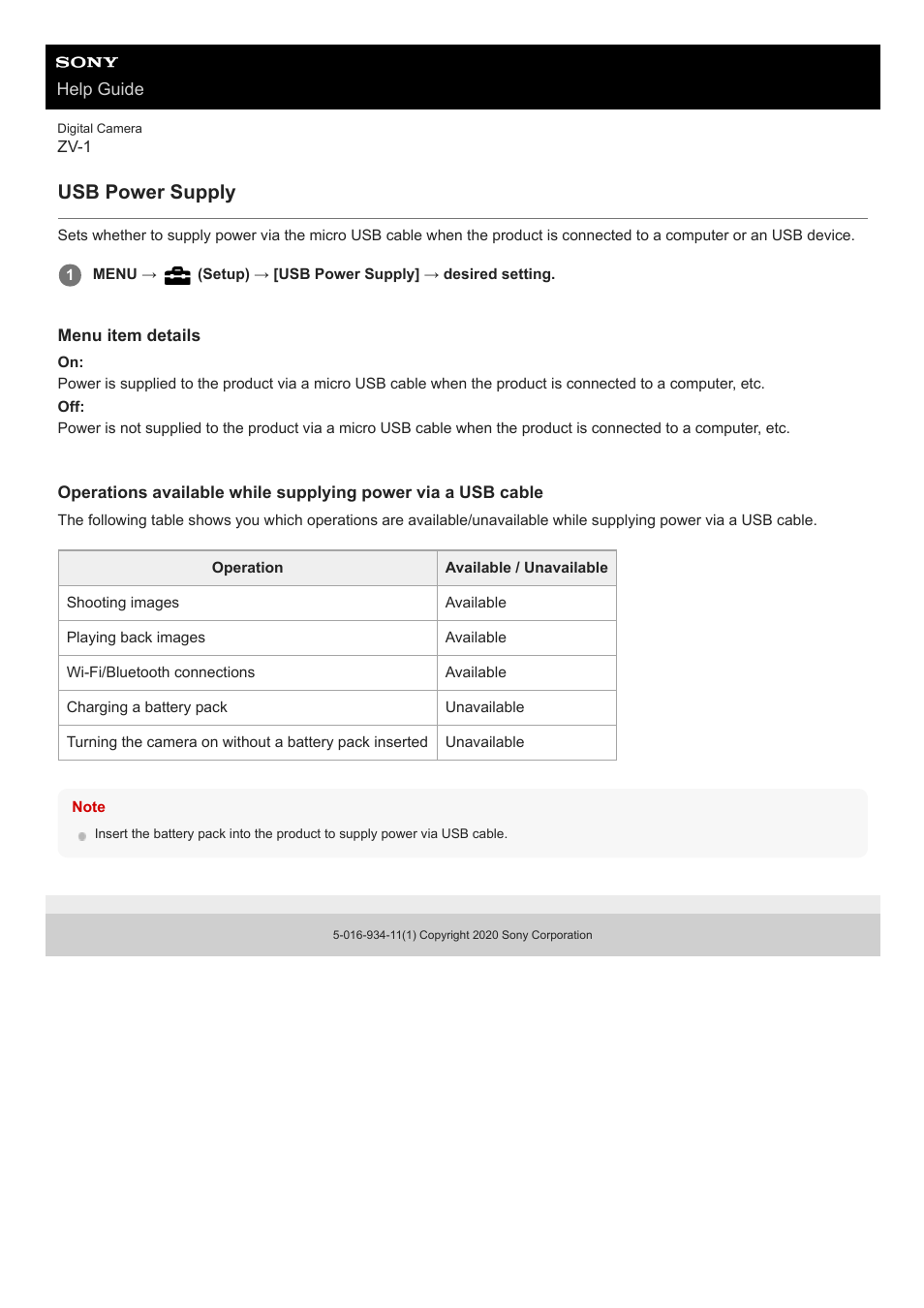 Usb power supply | Sony Airpeak S1 Professional Drone User Manual | Page 283 / 555