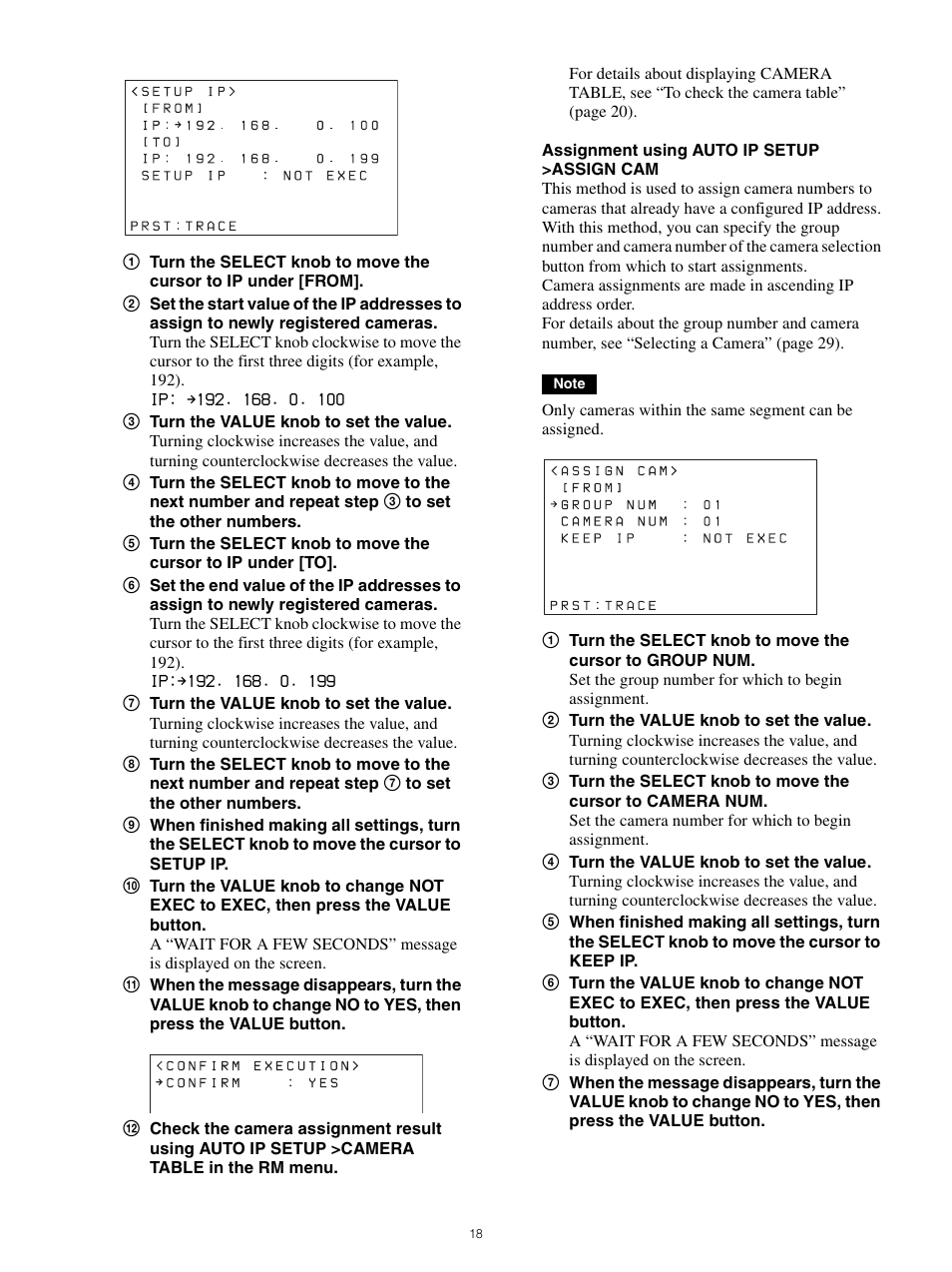 Assignment using auto ip setup >assign | Sony WI-1000XM2 Noise-Canceling Wireless In-Ear Headphones (Black) User Manual | Page 18 / 62