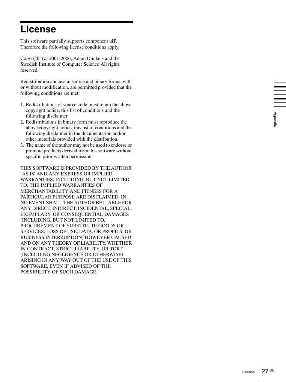 License | Sony WI-C300 Wireless In-Ear Headphones (Red) User Manual | Page 27 / 27